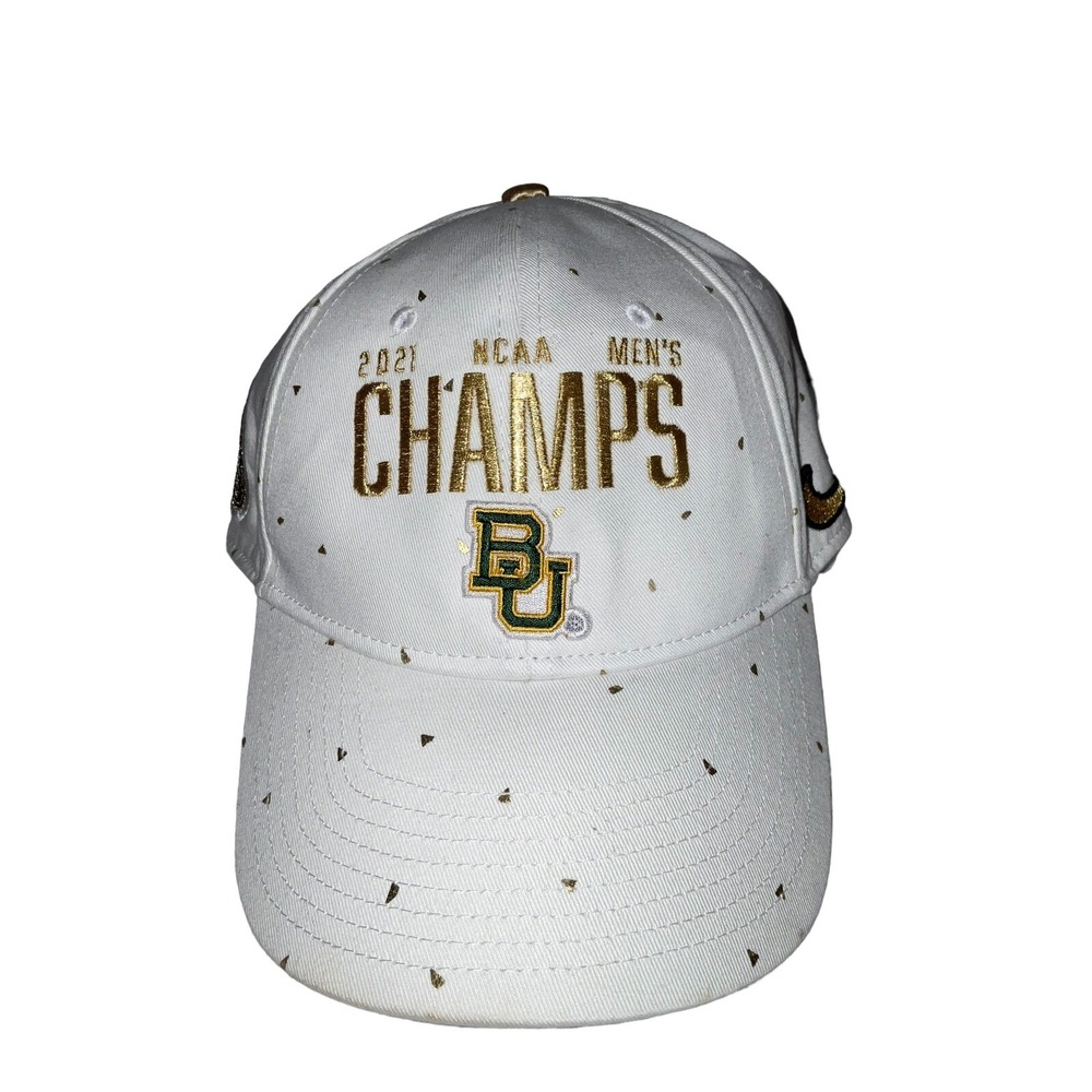 Nike Baylor Bears 2021 NCAA Champs Snapback Hat Cap - White -‎ Legacy 91